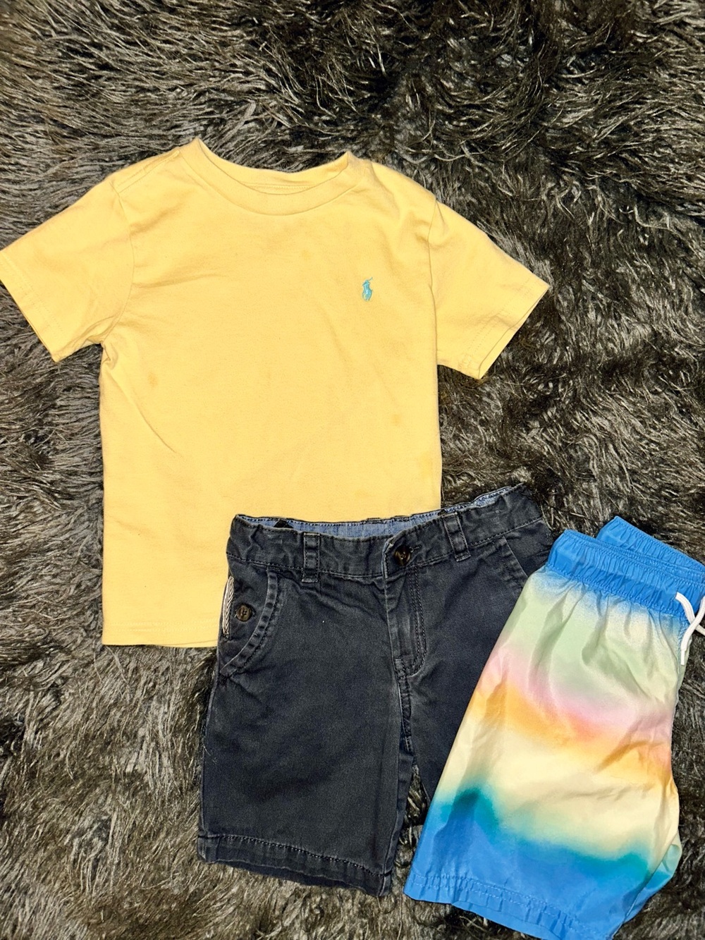 Polo Ralph Lauren T Shirt with Cat & Jack Shorts, boys size 5